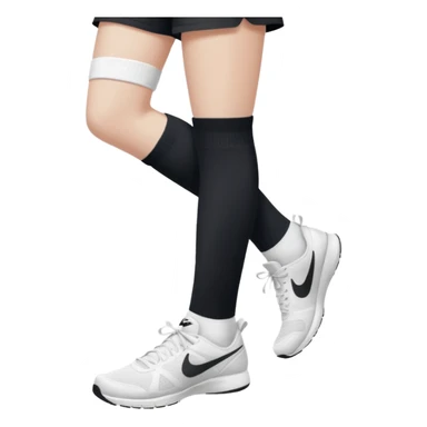 all-white, with black nike socks sticker
