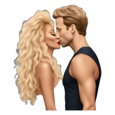 afida turner and macron kissing sticker