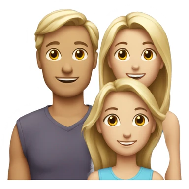 White Family With Three teenage daughters sticker