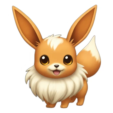 Eevee orange flaeron sticker