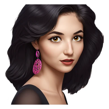 stunning portrait of a girl sticker