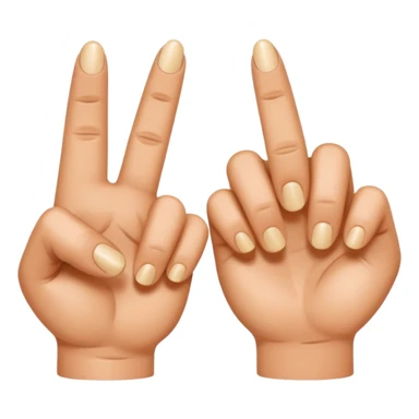 close-up of two index fingers from different people meeting at the tips, apple emoji style sticker