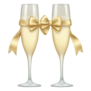 champagne glasses with bows sticker