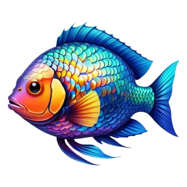 colorful tropical fish sticker