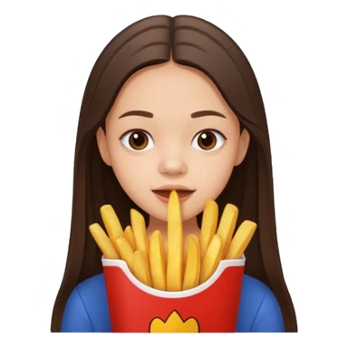 olivia rodrigo munching fries sticker