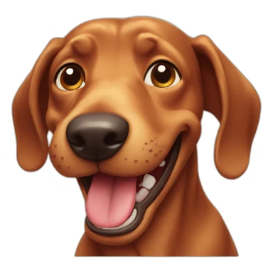 Teckel smiling with only teeth sticker