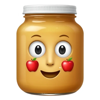 apple sauce jar labeled apple sauce (without a face) sticker