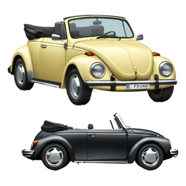 Convertible Volkswagen Beetle  sticker
