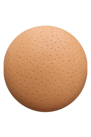 emoji stile iphone di porzione di epidermide umana, iperrealistica 4k sticker