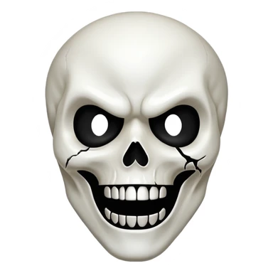 Scream movie mask that has the same style as the skull emoji 💀 sticker