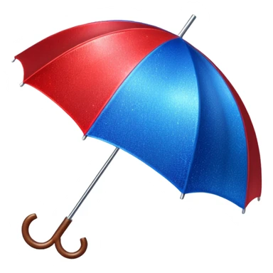 glitter red and blue umbrella sticker