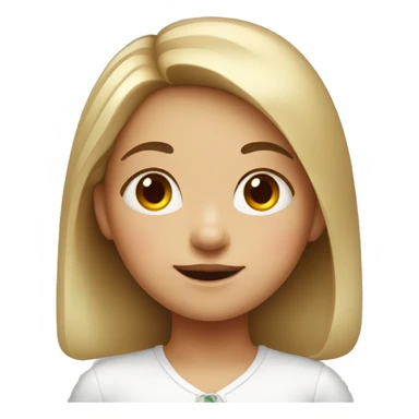 little girl with red cheeks sticker