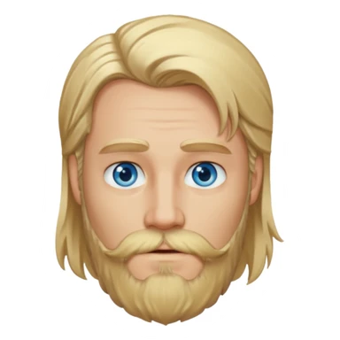 blonde long hair bearded man sticker
