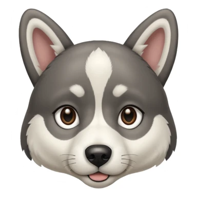 Husky lab mix black and white with floppy ears that point down sticker