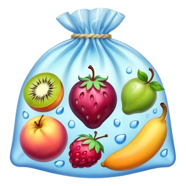 frozen market fruit bag sticker
