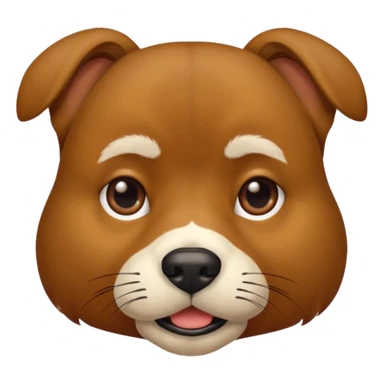  black mustached dog sticker