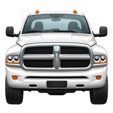 White dodge pickup truck sticker