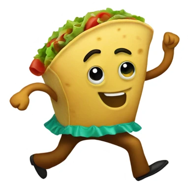 Dancing taco sticker