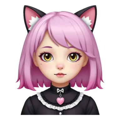 Gorgeous Edgy Kawaii Lolita Gradient Beautiful Anime Emo CatLady sticker