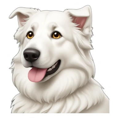 white-swiss-shepherd-dog sticker