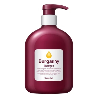 burgundy shampoo sticker