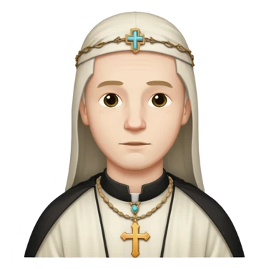 medieval priest, with a cross necklace sticker