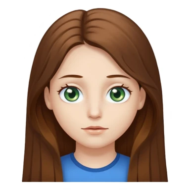 Im not pale but I'm whoite  I have greenish blue hazel eyes I have brown long hair middle part  sticker