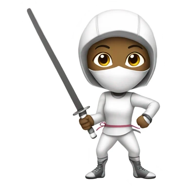 girl fencing epee sticker