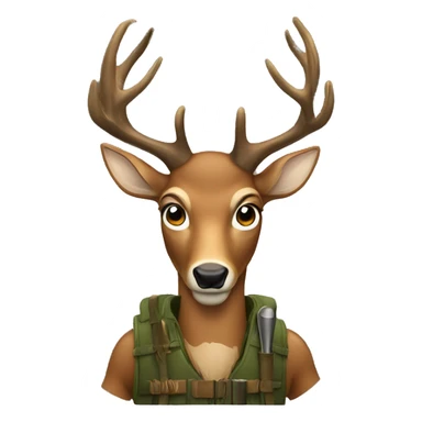 A Deer as a hunter sticker