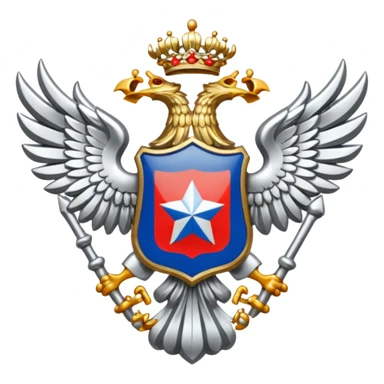 russia sport silver crest sticker
