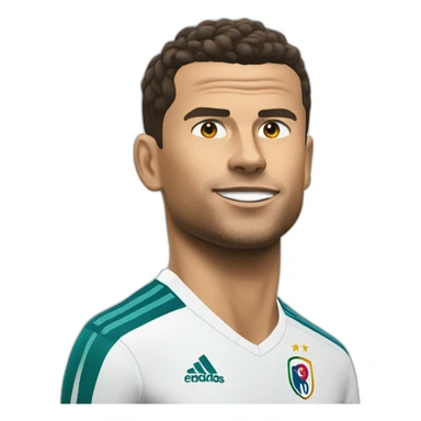 Ronaldo qui frappe Macron sticker