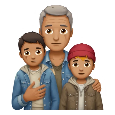 Dad hitting kid with belt sticker