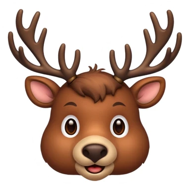 reindeer face sticker