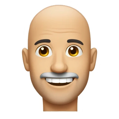 Bald spanish man big smile sticker