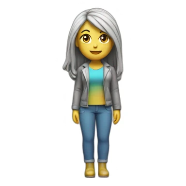 3d printing girl sticker