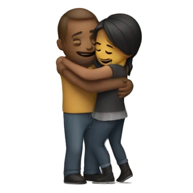 Man hugs woman sticker