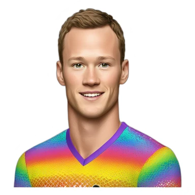 Disco Jonathan Toews wearing rainbow lace shirt sticker