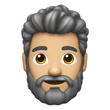 dos hombre pelo gris y barba de candado y hombre oelo negro y barba de candado sticker