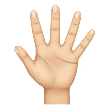 A hand with five fingers raises three fingers and lowers two fingers sticker
