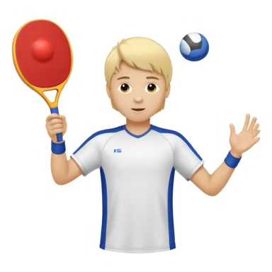 Chico  rubio bajo el sol jugando padel  sticker