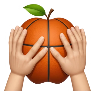 A 3D Apple-style emoji showing two human hands making a basketball “time-out” gesture — one hand held vertically and the other horizontally forming a “T” shape. Only hands visible, cheerful and clear design, white background, soft shadows, realistic skin tone and glossy Apple emoji finish sticker