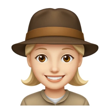 Şapkalı güler yüzlü  sticker