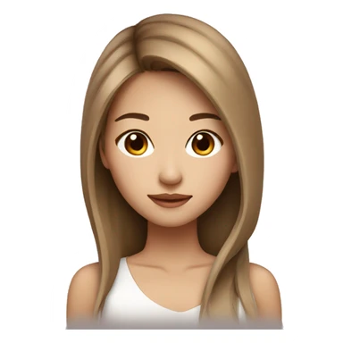 stunning asian girl light brown hair  sticker