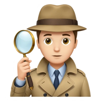 detective, Watson, magnifying glass sticker