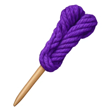 Crochet hook purple yarn sticker