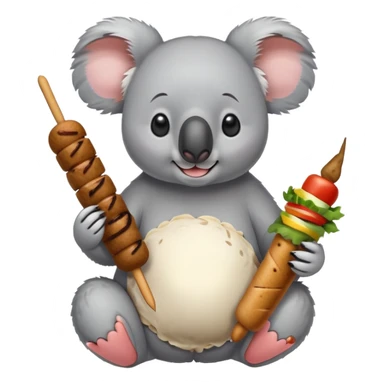 Koala eating kebab  sticker