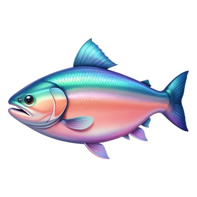 Pink salmon fish sticker