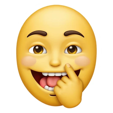 emoji biting its finger sticker