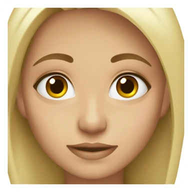 blonde girl with brown eyes on new years sticker