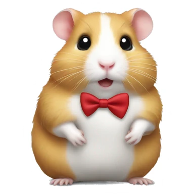 Hamster with bowtie  sticker